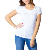 Only White Cotton T-Shirt -   -  Only.